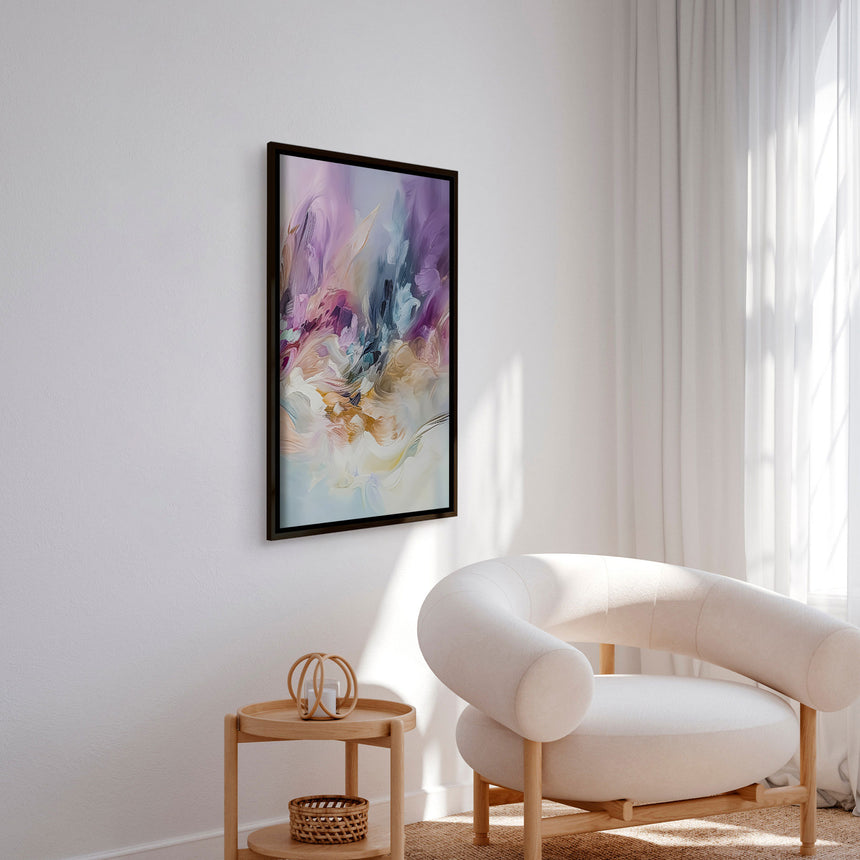 Håndlavet maleri med sort ramme - Colorful Explosion II - Mixed media - Incado