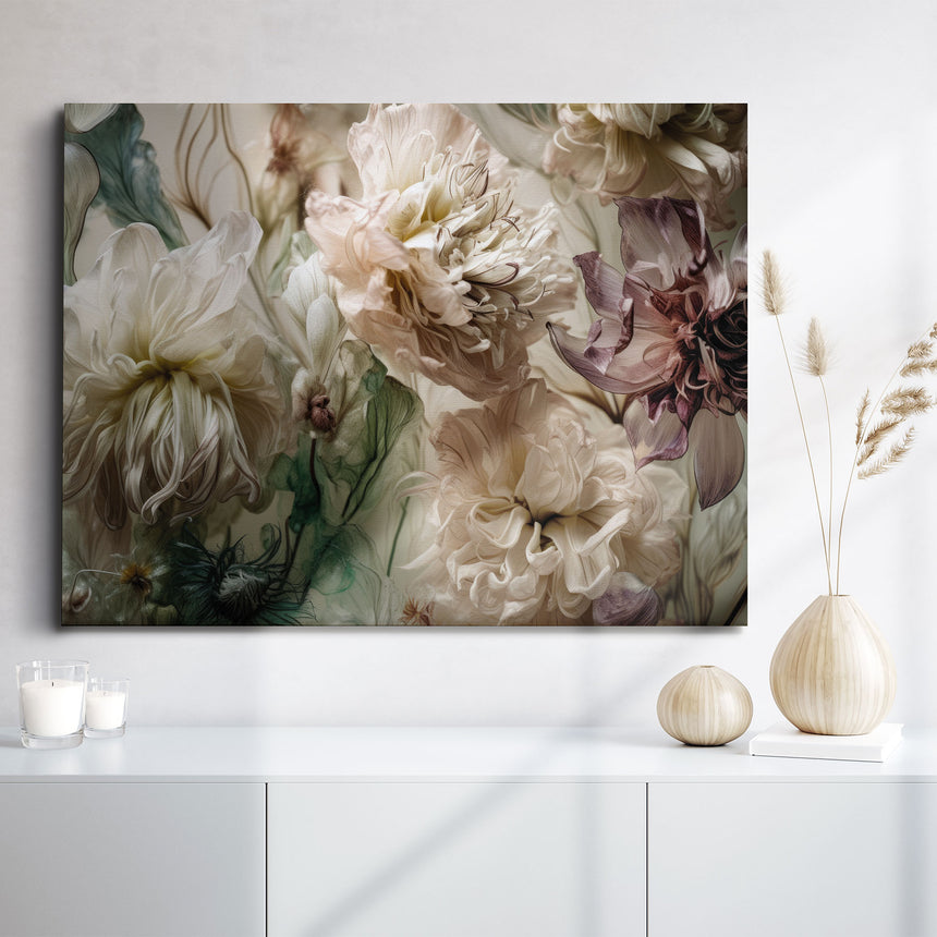 Lærredstryk - Vintage Flowers - Incado