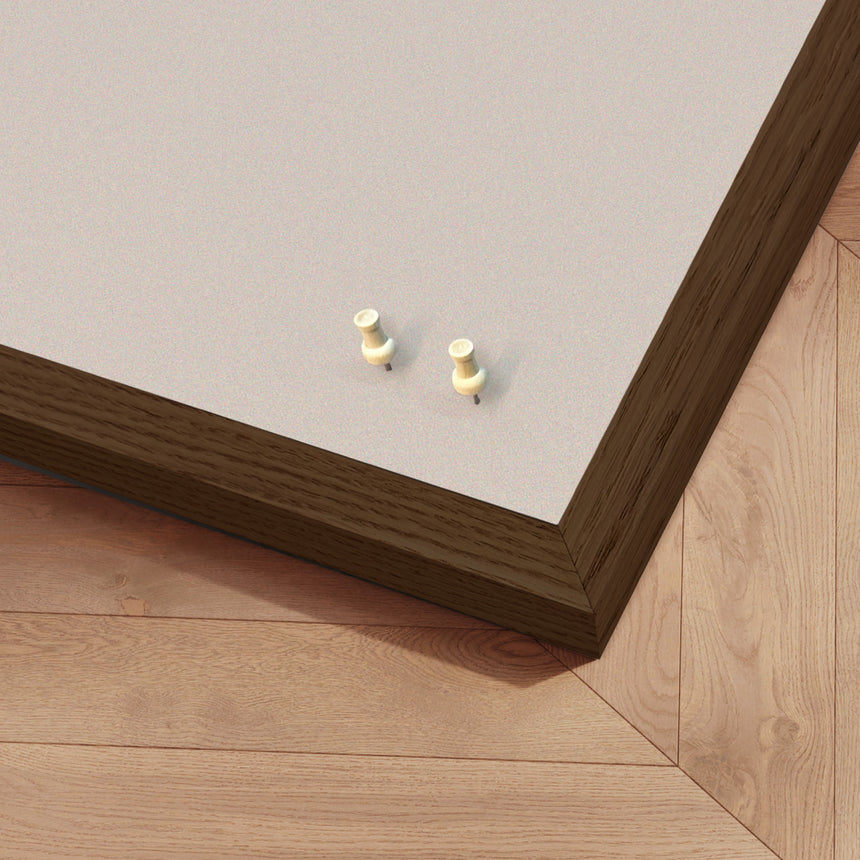 Opslagstavle med røget egetræsramme - Coconut Milk - Incado