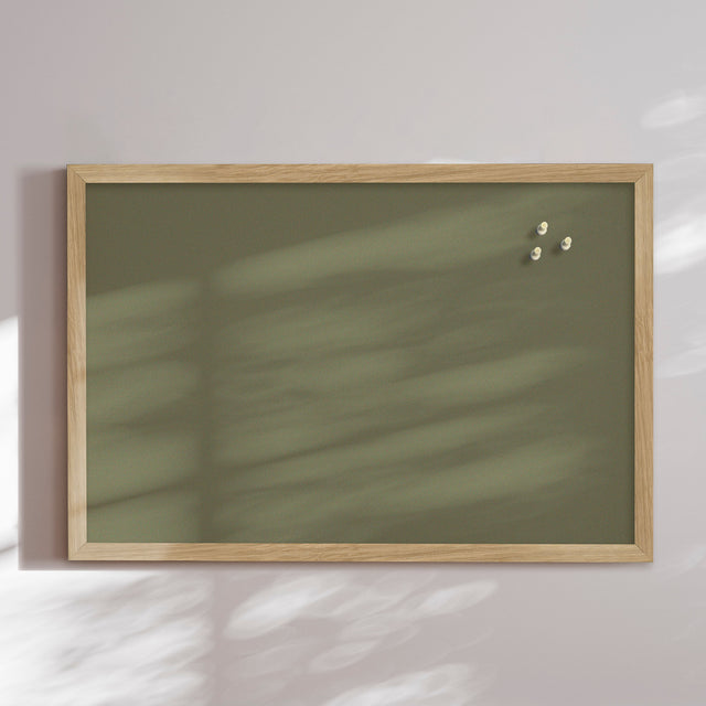 Opslagstavle med egetræsramme - Deluxe Green - Incado