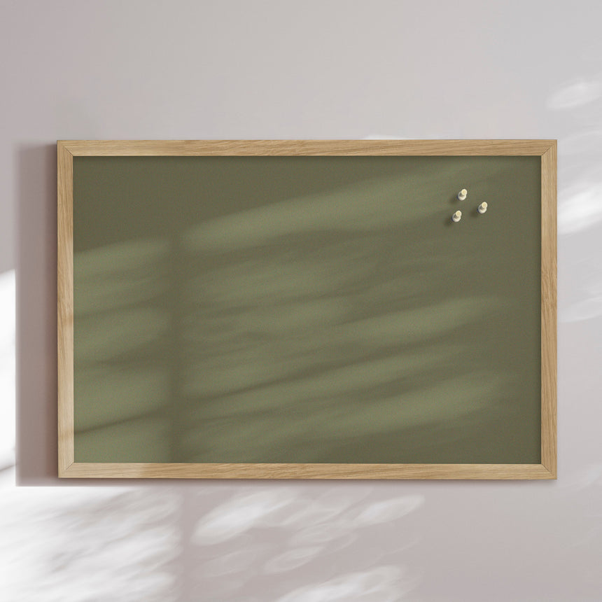 Opslagstavle med egetræsramme - Deluxe Green - Incado