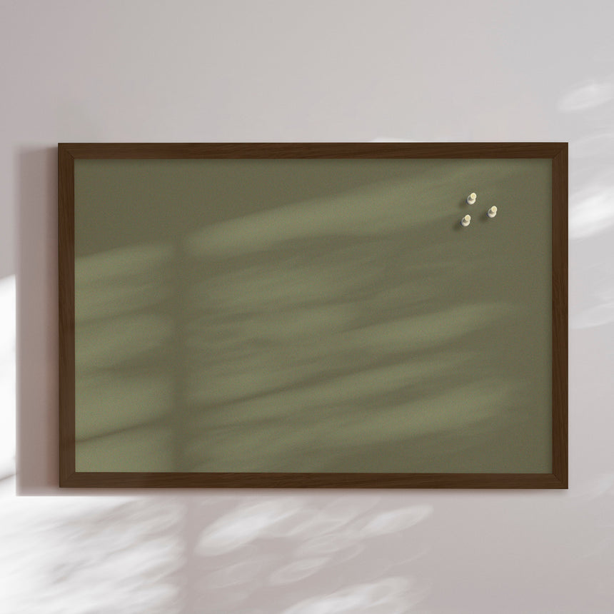 Opslagstavle med røget egetræsramme - Deluxe Green - Incado