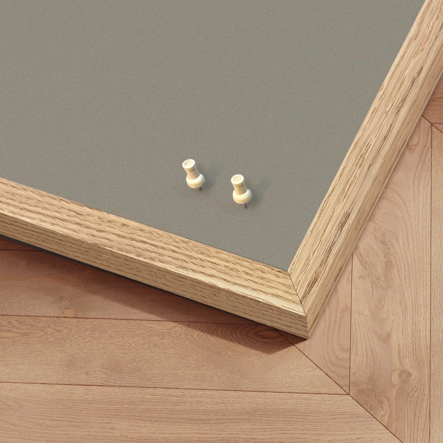 Opslagstavle med egetræsramme - Green Symphony - Incado