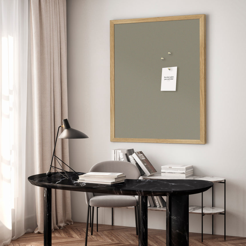 Opslagstavle med egetræsramme - Green Symphony - Incado