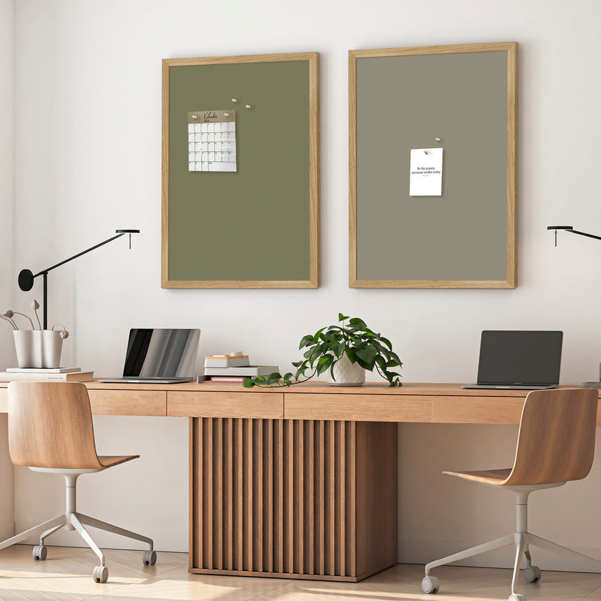 Opslagstavle med egetræsramme - Green Symphony - Incado