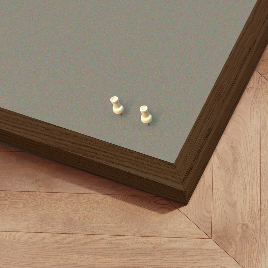 Opslagstavle med røget egetræsramme - Green Symphony - Incado