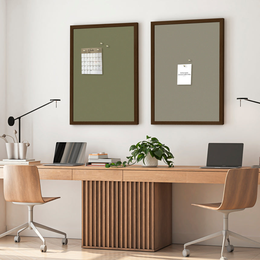 Opslagstavle med røget egetræsramme - Green Symphony - Incado