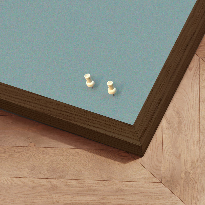 Opslagstavle med røget egetræsramme - Soft Blue - Incado