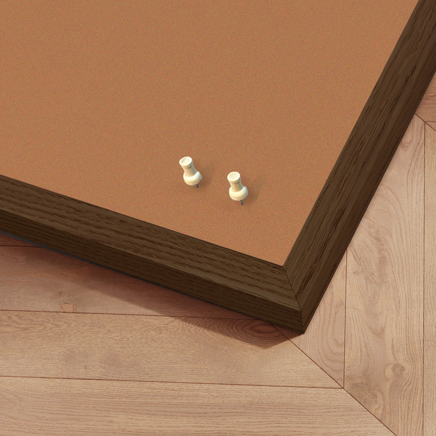 Opslagstavle med røget egetræsramme - Burn Ochre - Incado