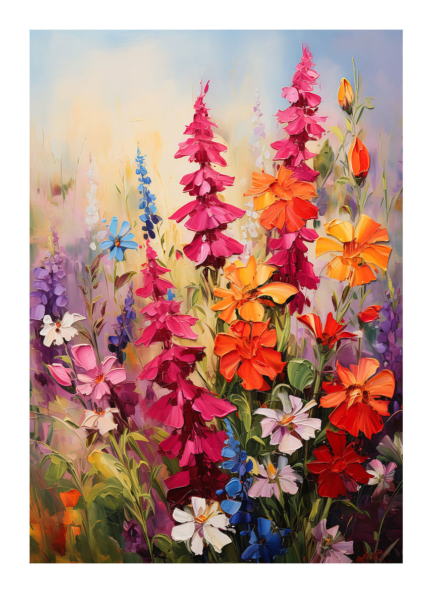 Hør lærredstryk - Summer Flowers II - Incado