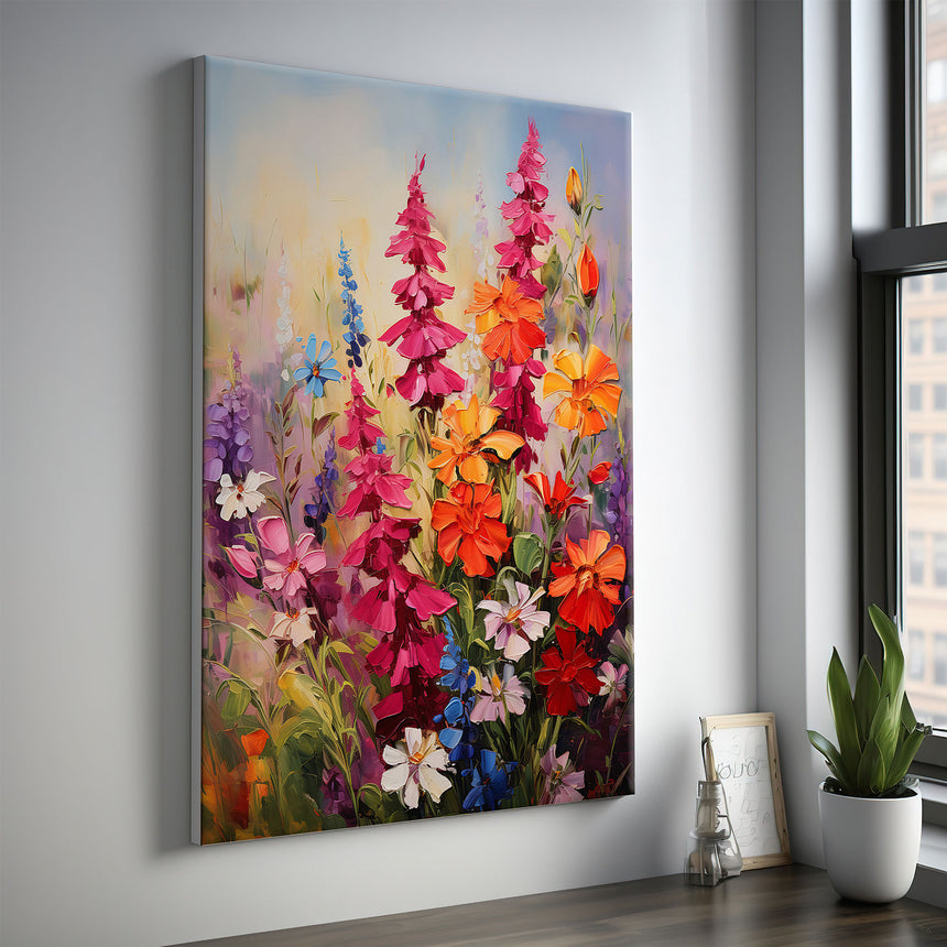 Hør lærredstryk - Summer Flowers II - Incado