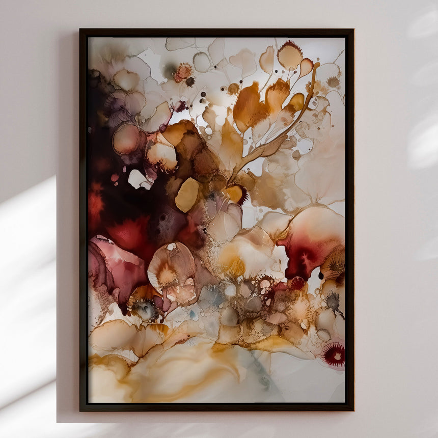 Håndlavet maleri med sort ramme - Colorful Concert - Mixed media - Incado