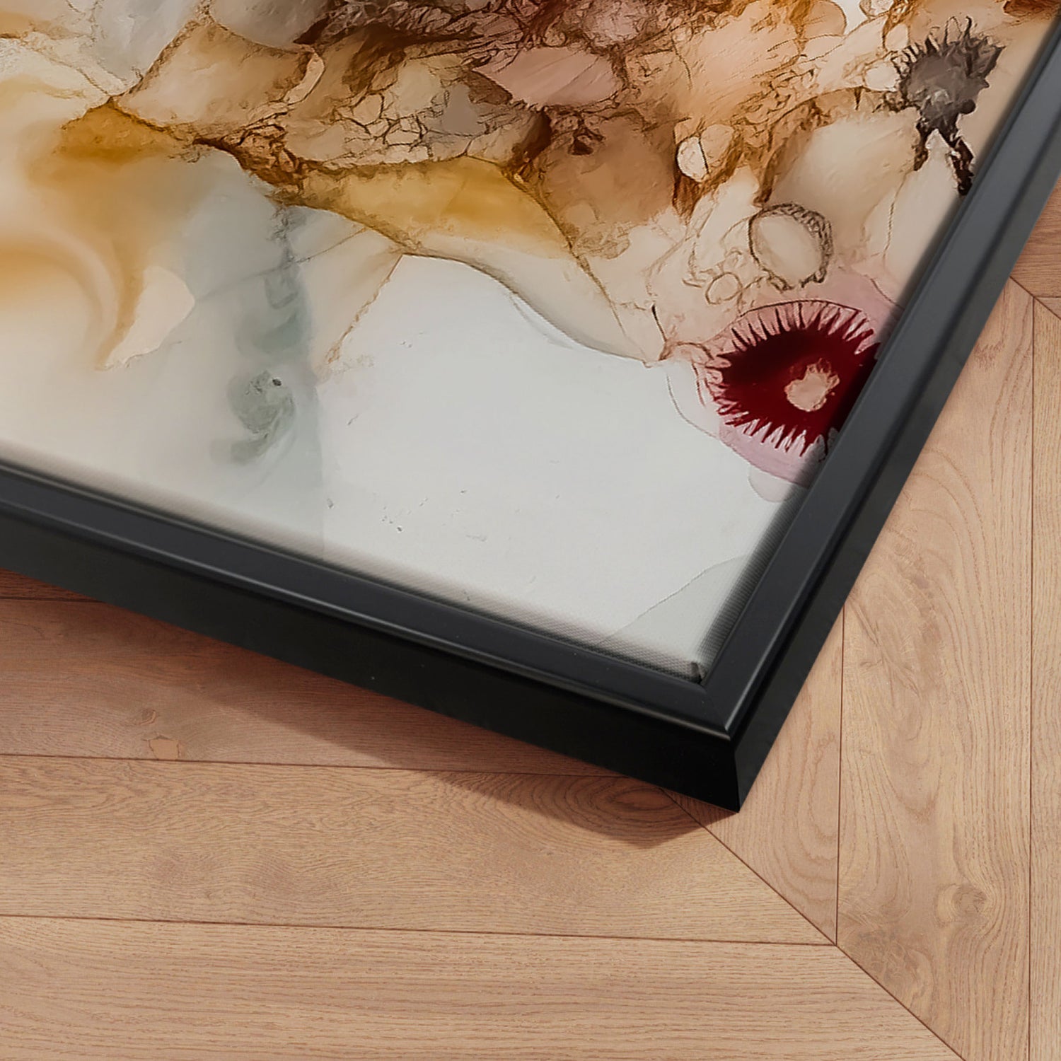 Håndlavet maleri med sort ramme - Colorful Concert - Mixed media - Incado