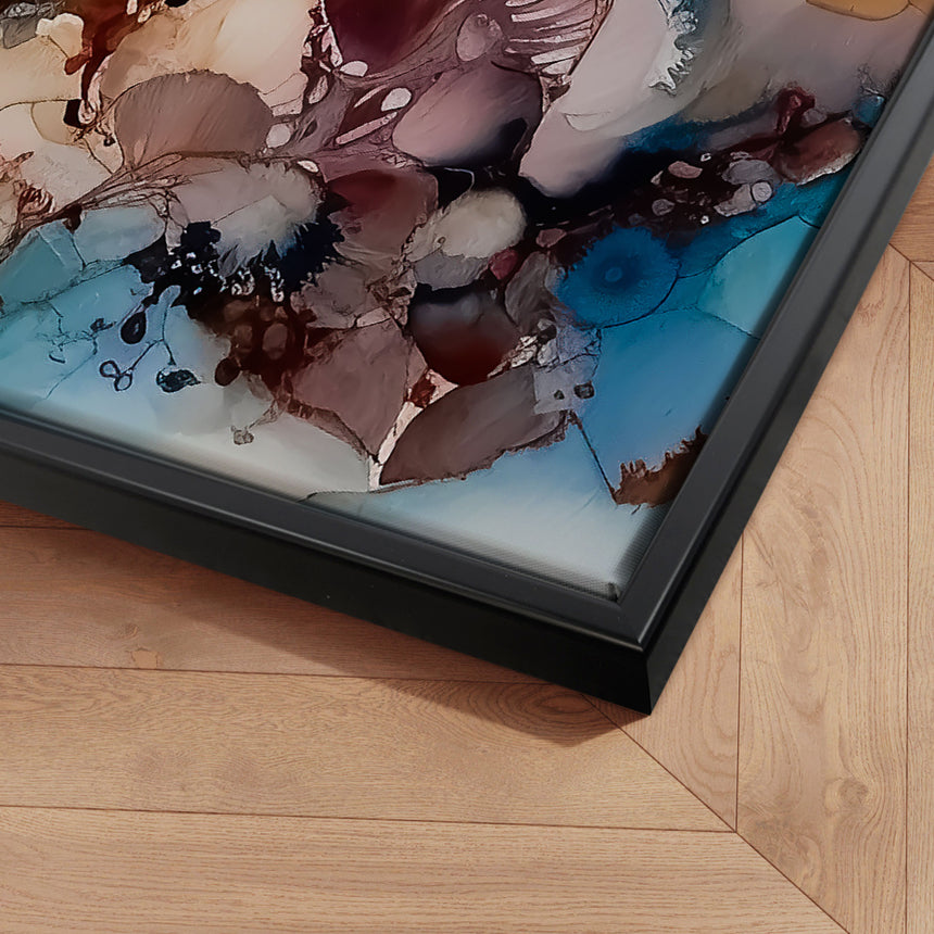 Håndlavet maleri med sort ramme - Colorful Concert II - Mixed media - Incado