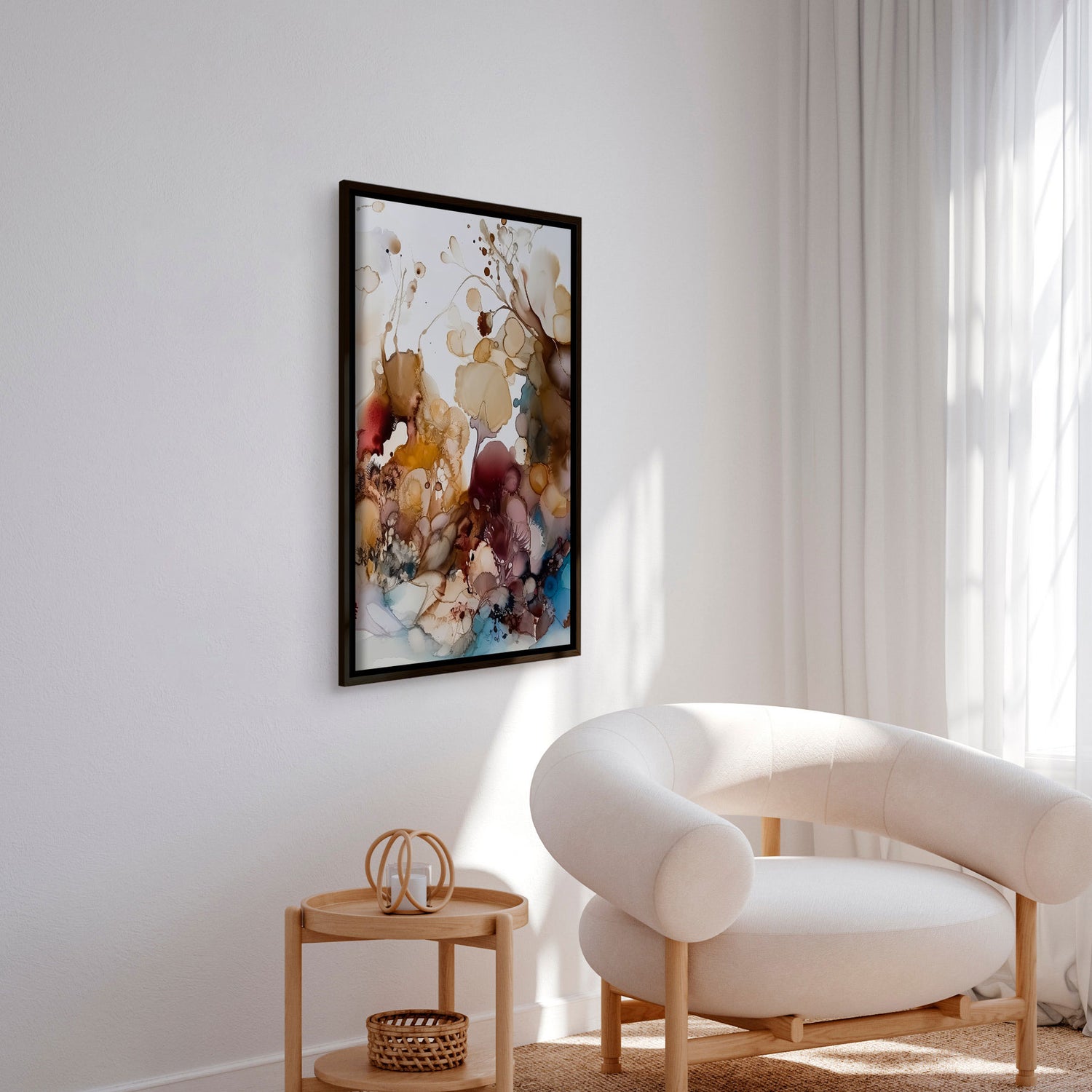 Håndlavet maleri med sort ramme - Colorful Concert II - Mixed media - Incado