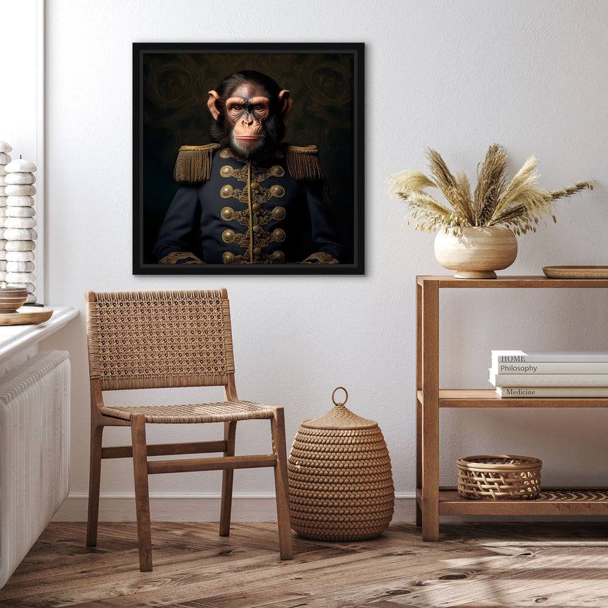 Lærredstryk i sort ramme - Von Louie - Dogville - Incado