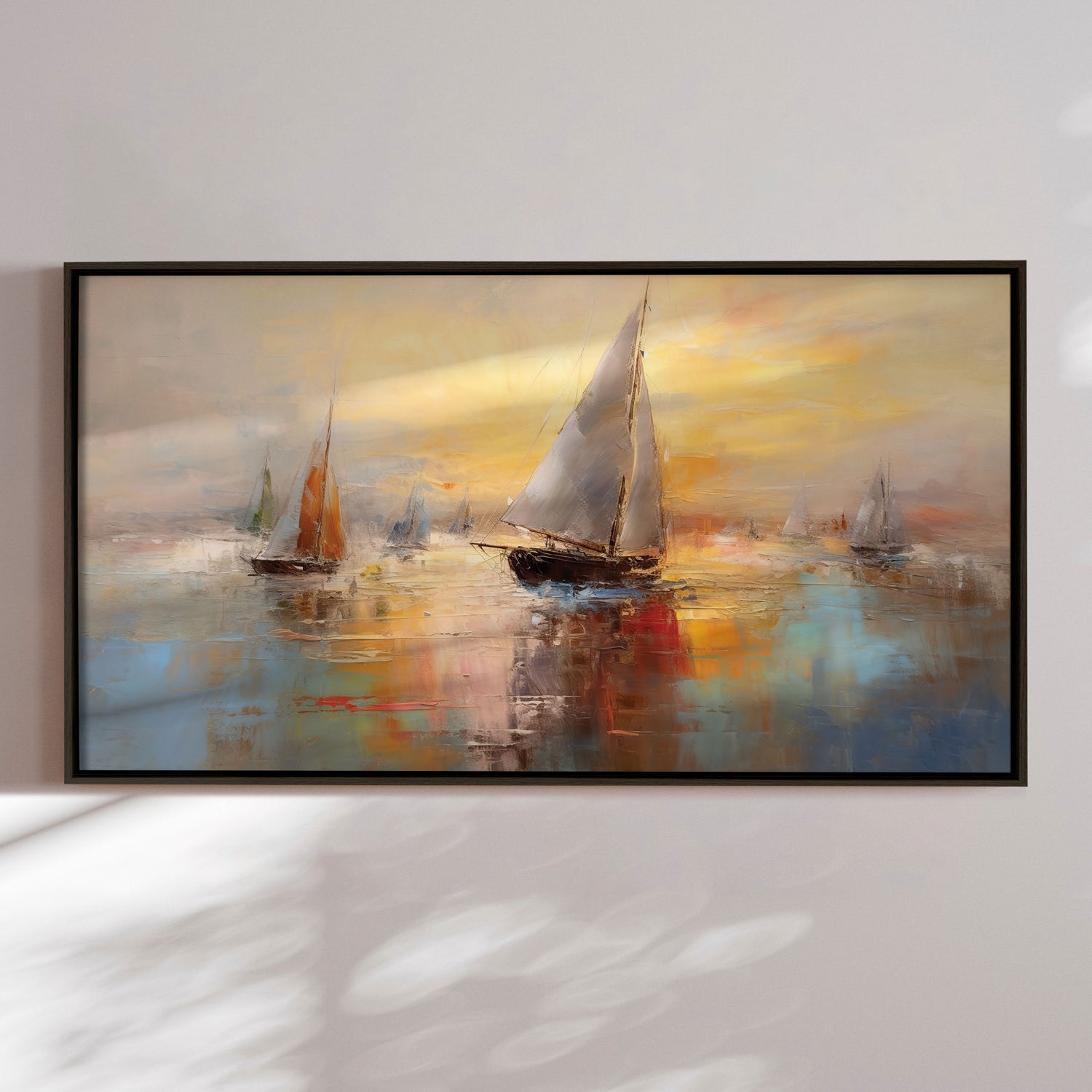 Håndlavet maleri med ramme - Time to Go - Mixed media - Incado