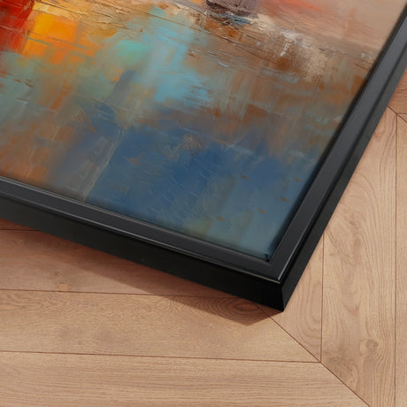 Håndlavet maleri med ramme - Time to Go - Mixed media - Incado