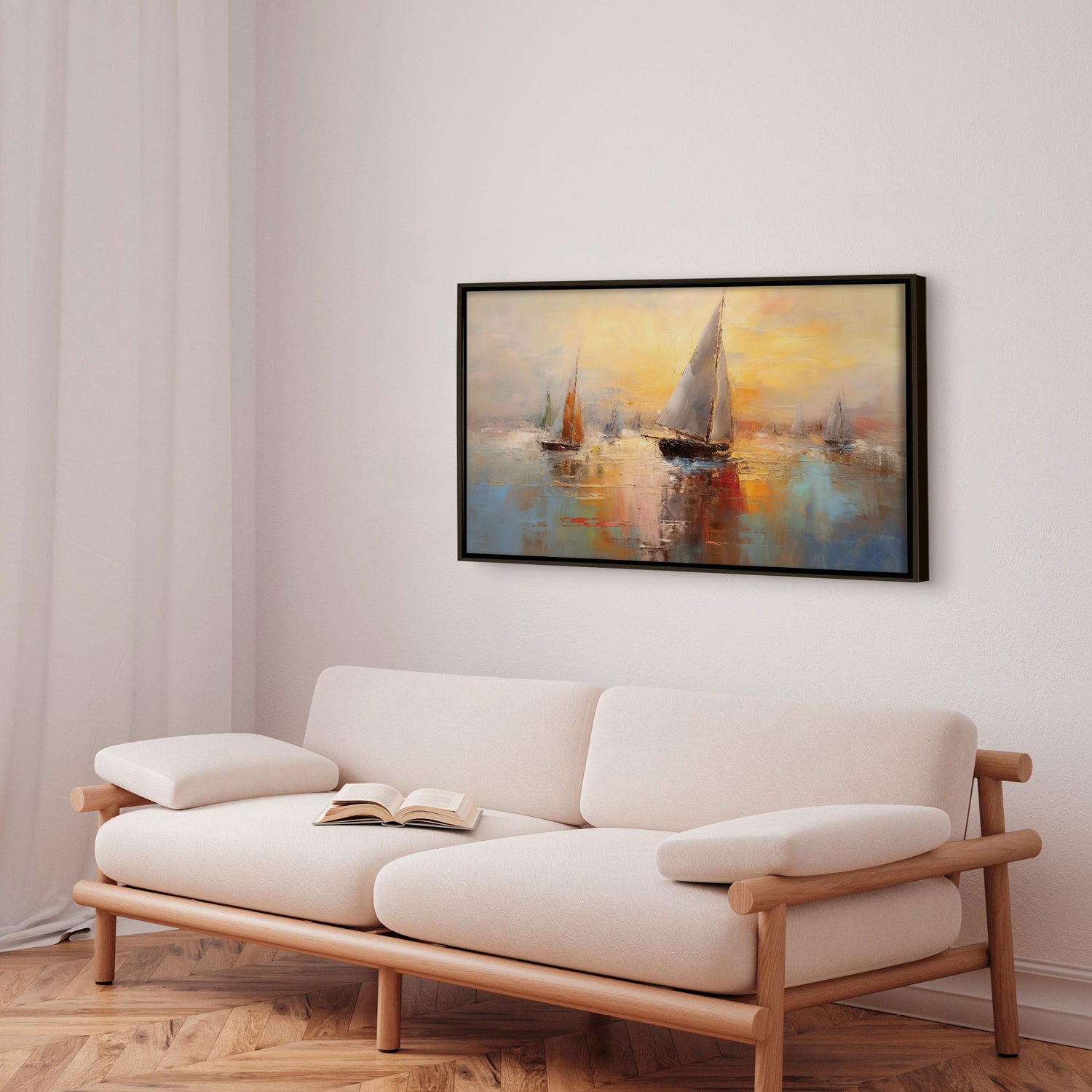 Håndlavet maleri med ramme - Time to Go - Mixed media - Incado