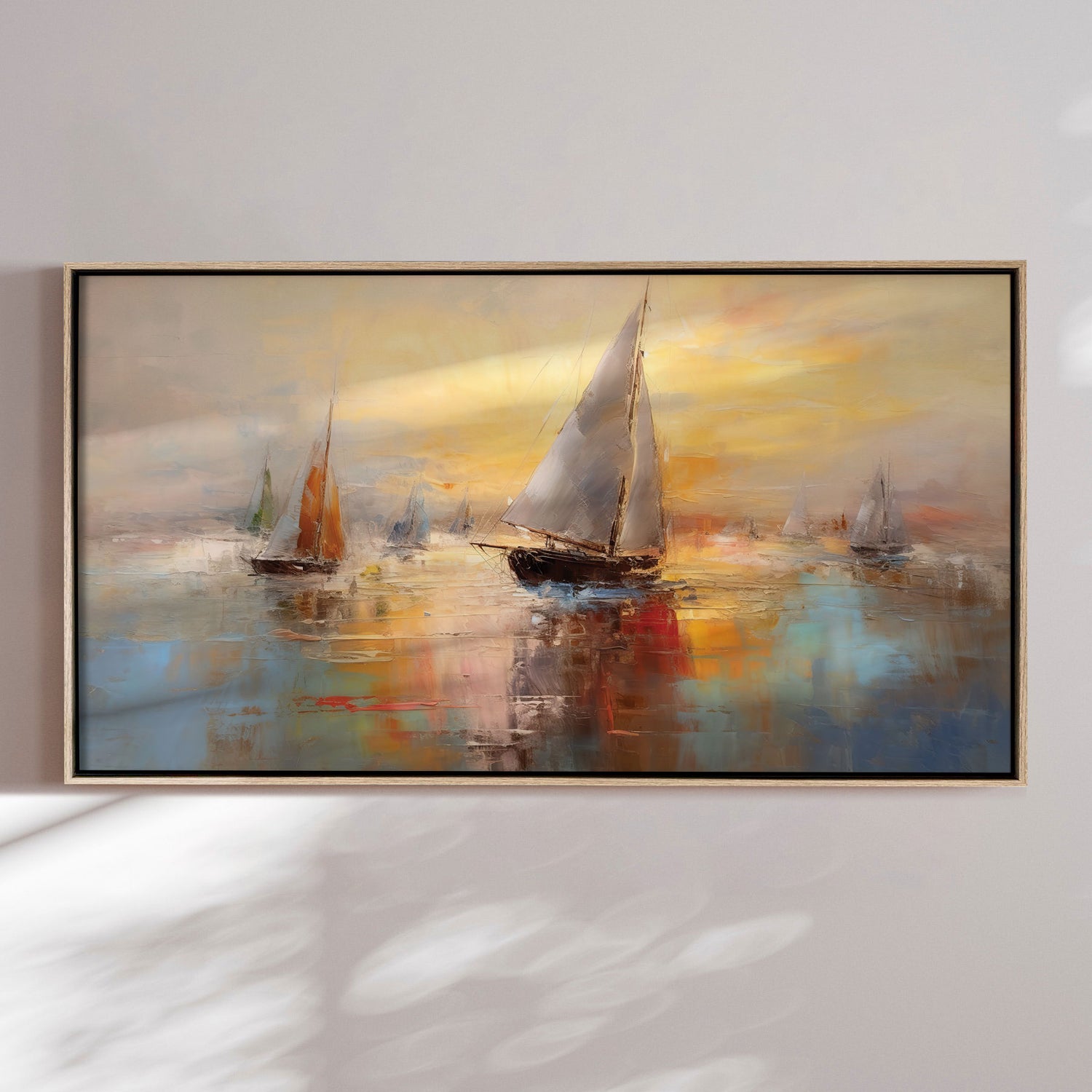 Håndlavet maleri med ramme - Time to Go - Mixed media - Incado