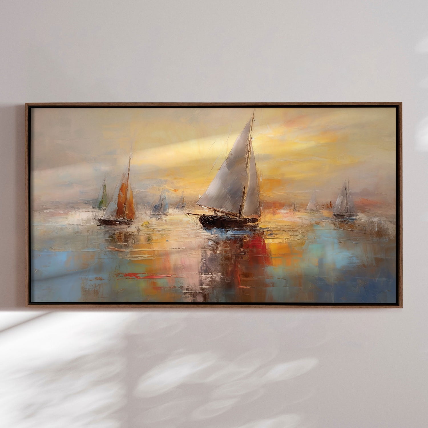 Håndlavet maleri med ramme - Time to Go - Mixed media - Incado