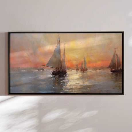 Håndlavet maleri med ramme - Time to Go II - Mixed media - Incado