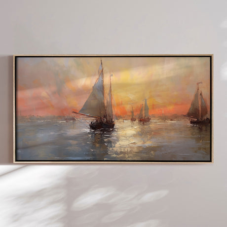 Håndlavet maleri med ramme - Time to Go II - Mixed media - Incado