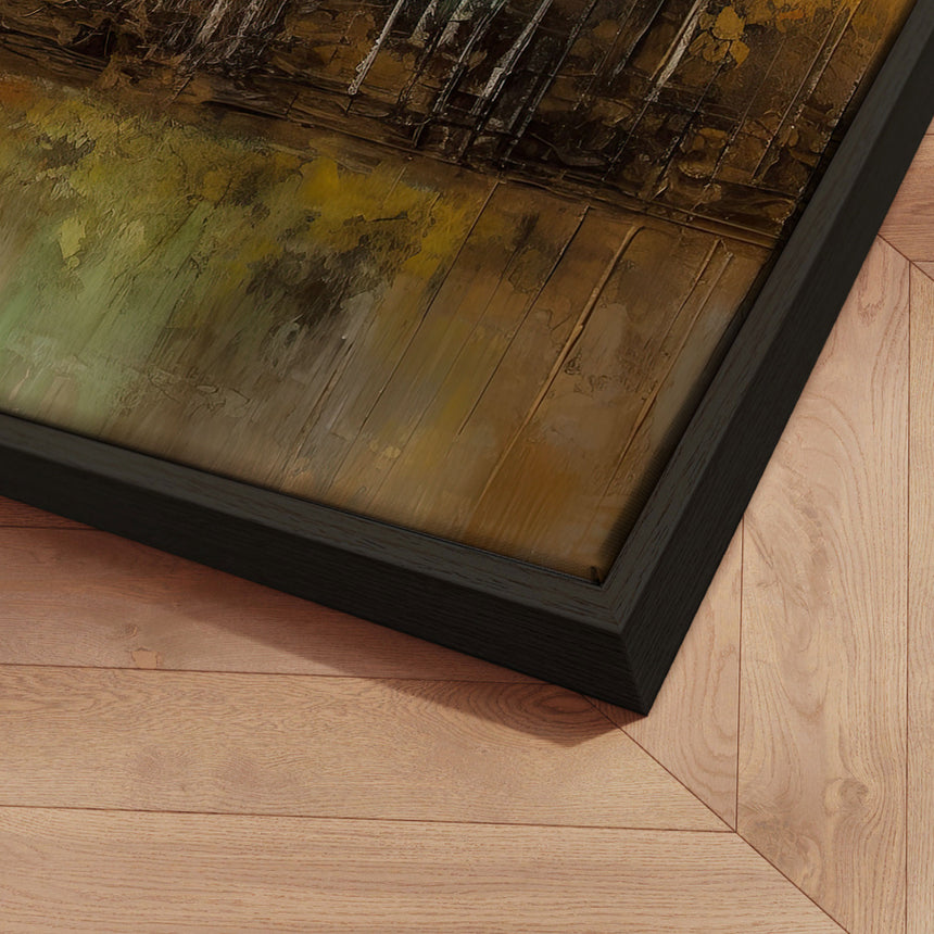 Håndlavet maleri med ramme - Mystique Woods - Mixed media - Incado