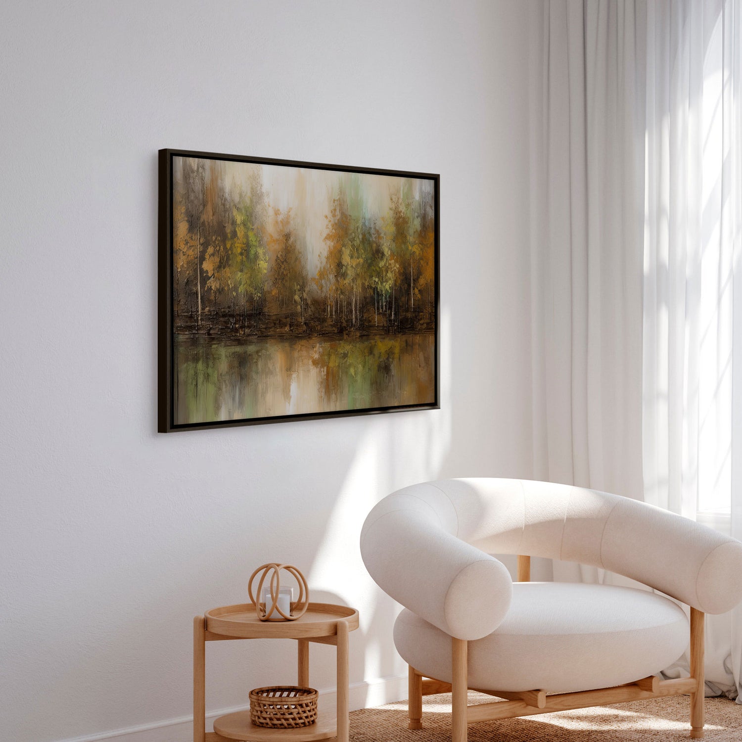 Håndlavet maleri med ramme - Mystique Woods - Mixed media - Incado