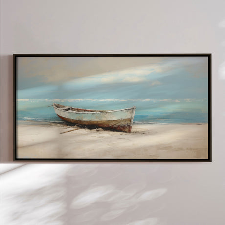 Håndlavet maleri med ramme - Lovely Boat II - Mixed media - Incado