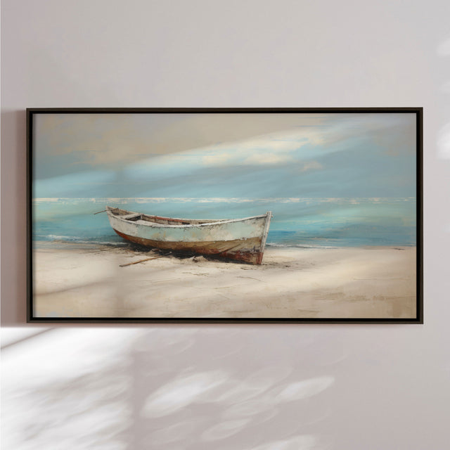 Håndlavet maleri med ramme - Lovely Boat II - Mixed media - Incado