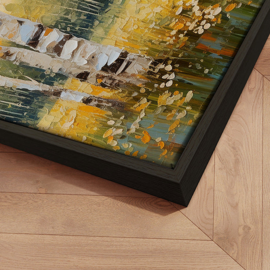 Håndlavet maleri med ramme - Early Morning - Mixed media - Incado