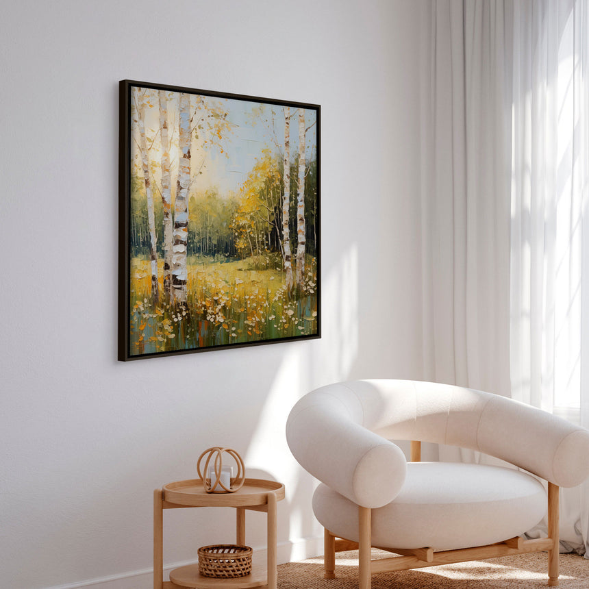 Håndlavet maleri med ramme - Early Morning - Mixed media - Incado