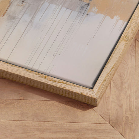 Håndlavet maleri med egetræsramme - Brown Abstract II - Mixed media - Incado