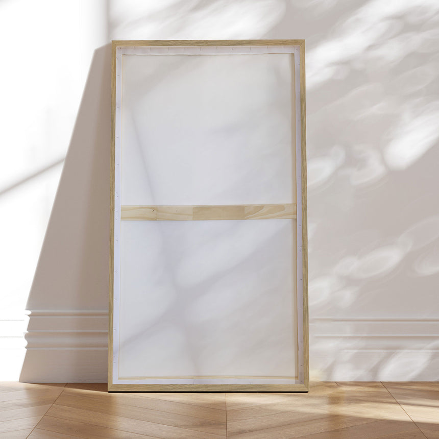 Håndlavet maleri med egetræsramme - Brown Abstract II - Mixed media - Incado