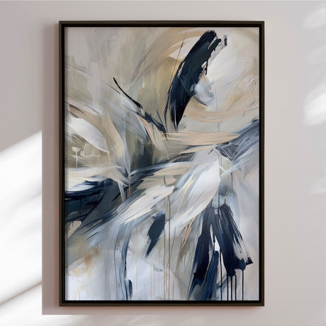 Håndlavet maleri med ramme - Midnight Whispers - Mixed media - Incado