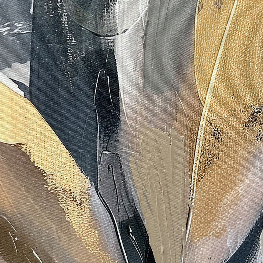 Håndlavet maleri med ramme - Whispering Leaves - Mixed media - Incado