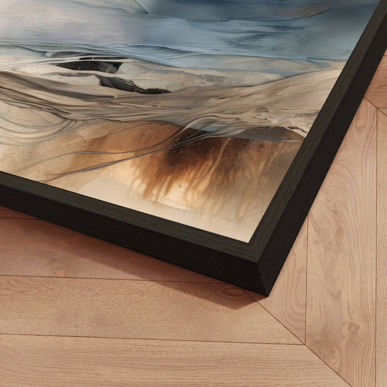 Håndlavet maleri med ramme - Desert Breeze - Mixed media - Incado