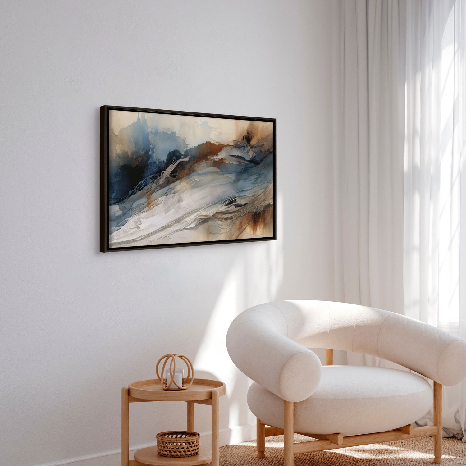 Håndlavet maleri med ramme - Desert Breeze - Mixed media - Incado