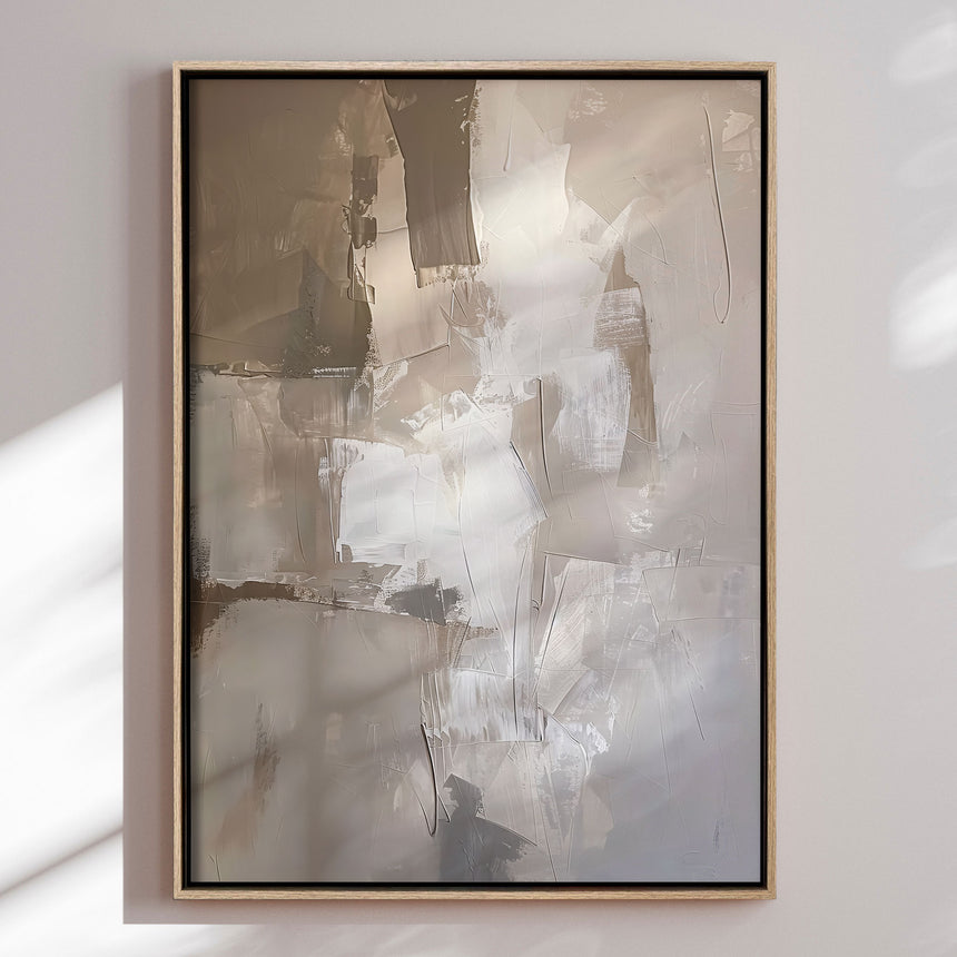 Håndlavet maleri med ramme - Shades of Silence II - Mixed media - Incado