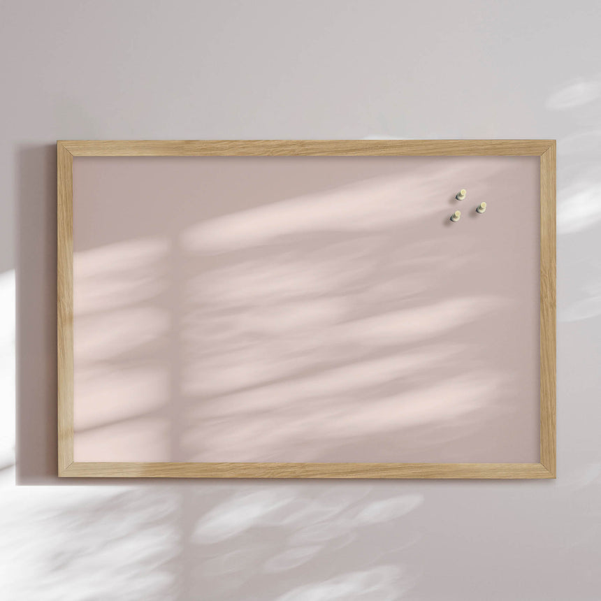 Opslagstavle med egetræsramme - Soft Blush - Incado