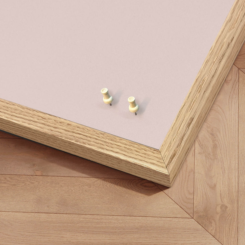 Opslagstavle med egetræsramme - Soft Blush - Incado