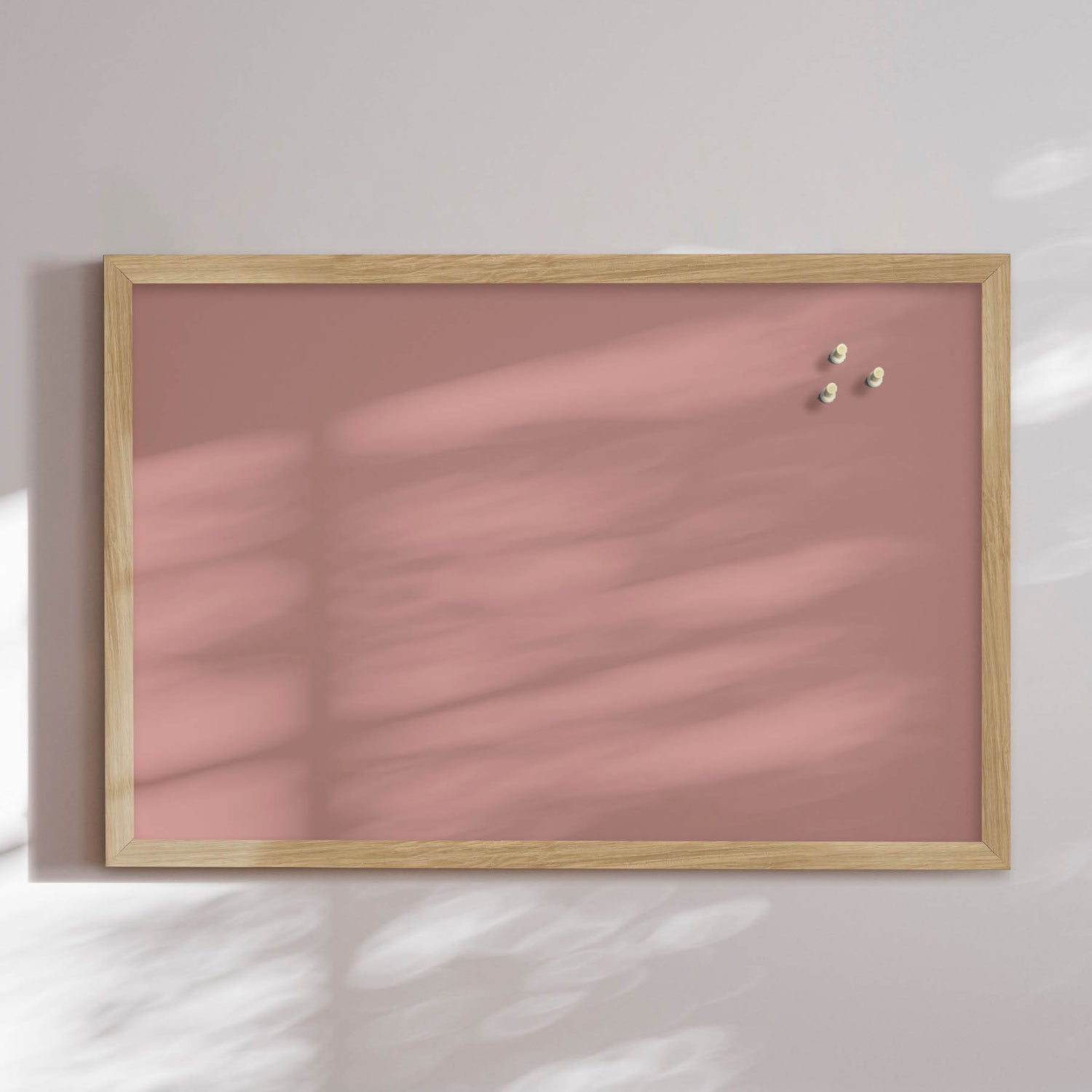 Opslagstavle med egetræsramme - Dusty Rose - Incado