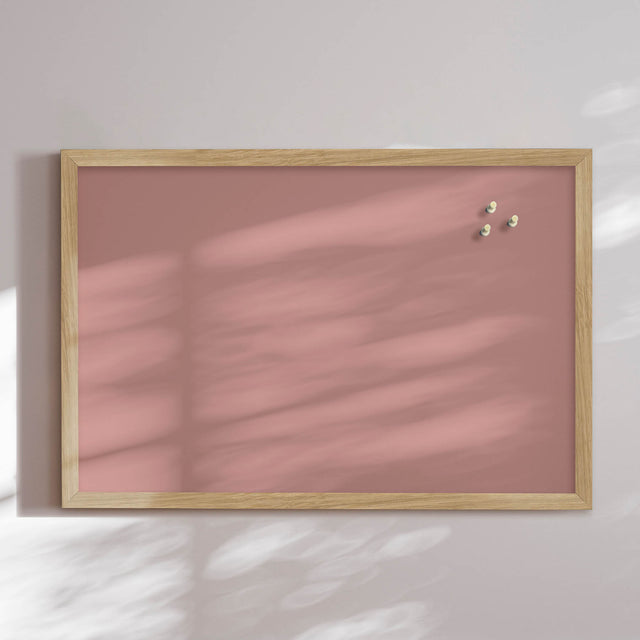 Opslagstavle med egetræsramme - Dusty Rose - Incado