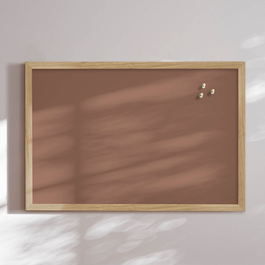 Opslagstavle med egetræsramme - Cocoa Cream - Incado