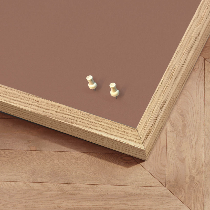 Opslagstavle med egetræsramme - Cocoa Cream - Incado