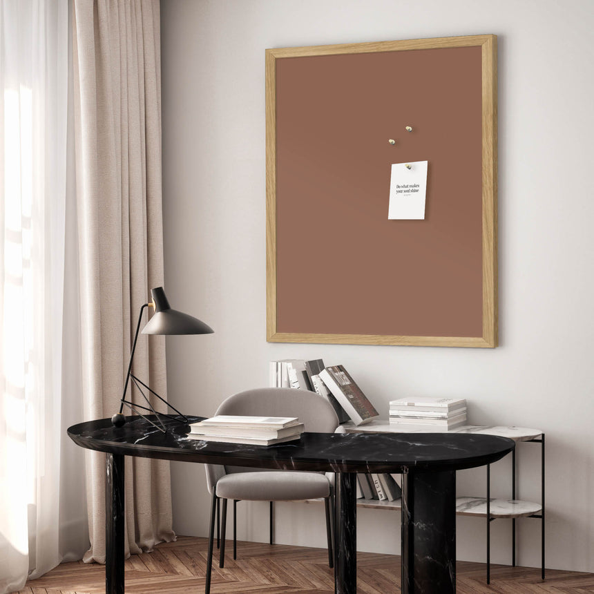 Opslagstavle med egetræsramme - Cocoa Cream - Incado