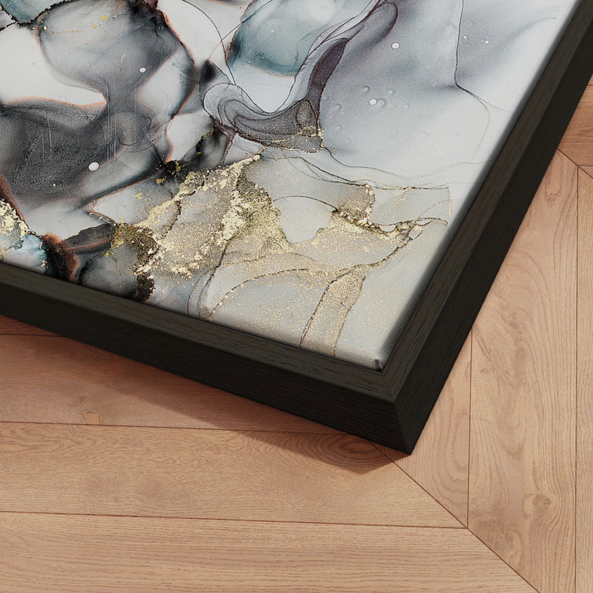 Håndlavet maleri med ramme - Contemporary Water III - Mixed media - Incado