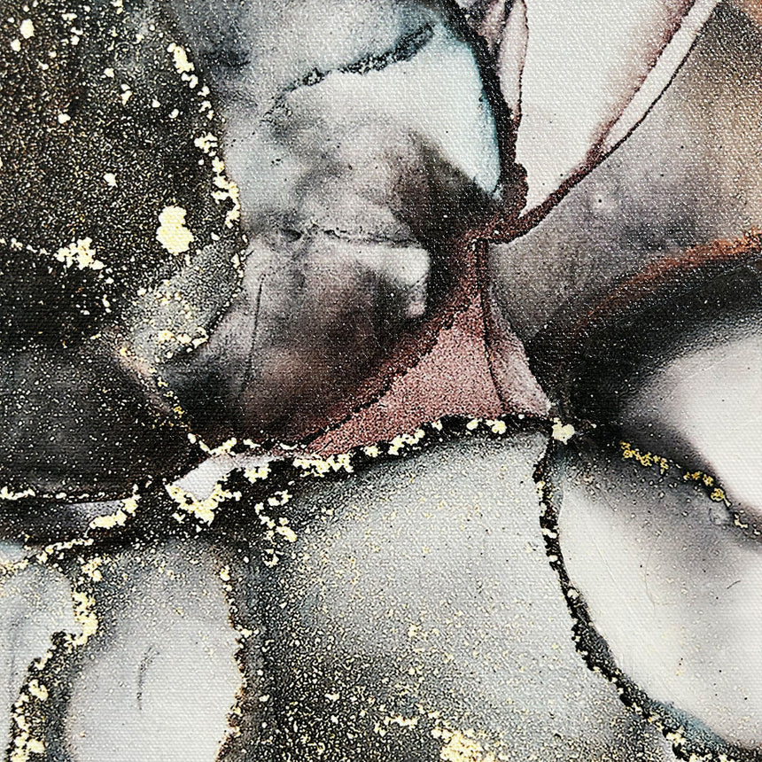 Håndlavet maleri med ramme - Contemporary Water III - Mixed media