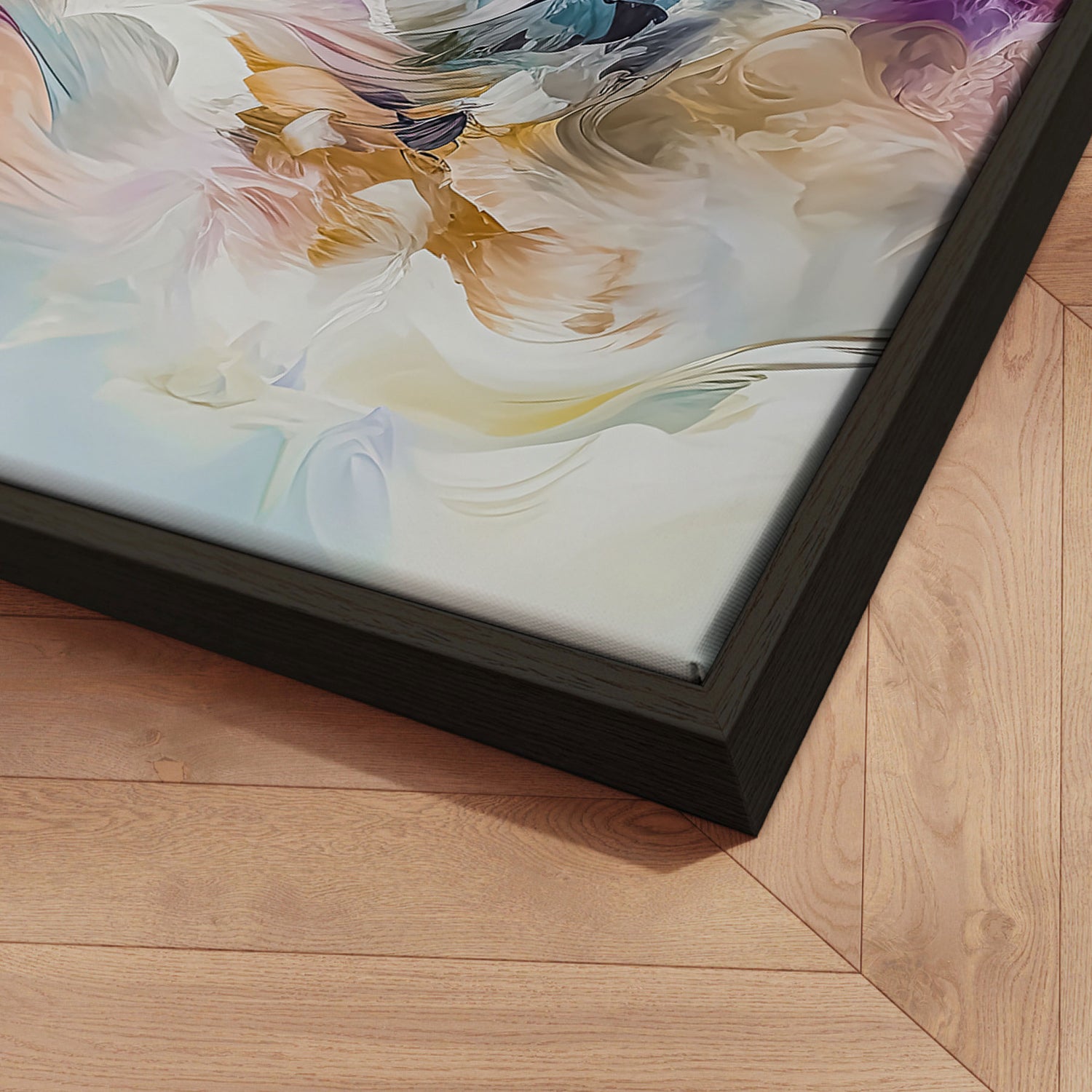 Håndlavet maleri med ramme - Colorful Explosion III - Mixed media - Incado